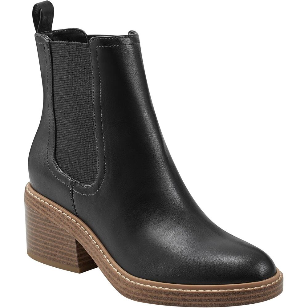 Marc Fisher Women Modesty 2 Block Heel Chelsea Boots Size US 9M Black